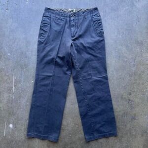 Vintage Y2K Point Zero Pinstripe Baggy Straight Leg Black Khaki Pants 32x32